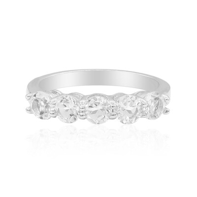 White Topaz Silver Ring