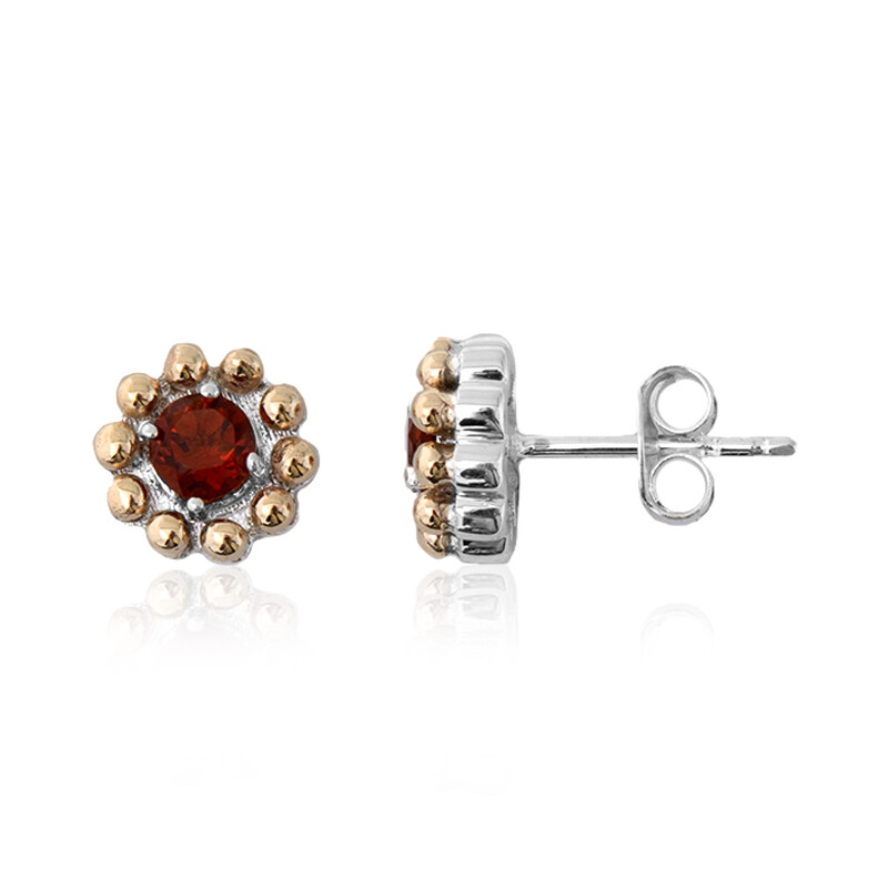 Vintage Madeira Citrine 14K Gold Stud Earrings 0.66g