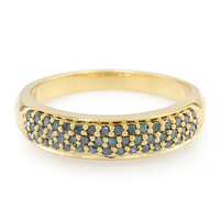 Fancy Diamond Silver Ring