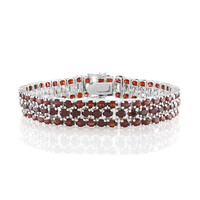 Mozambique Garnet Silver Bracelet