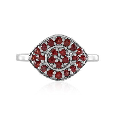 Tanzanian Ruby Silver Ring (Adela Silber)