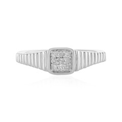 I2 (I) Diamond Silver Ring
