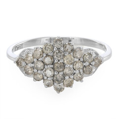 Chocolate Diamond Silver Ring
