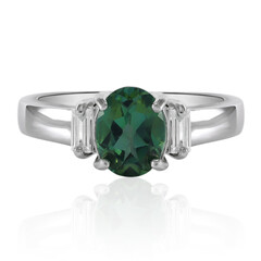 Butterfly Green Topaz Silver Ring