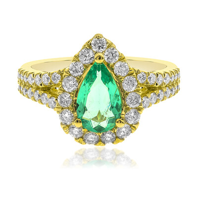 18K Colombian Emerald Gold Ring (CIRARI)