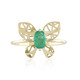 9K Zambian Emerald Gold Ring (Ornaments by de Melo)