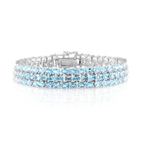 Swiss Blue Topaz Silver Bracelet