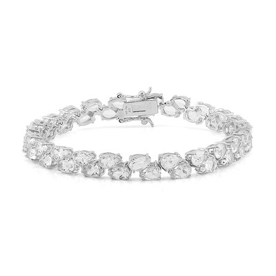 White Topaz Silver Bracelet