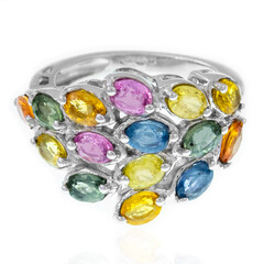 Fancy Sapphire Silver Ring