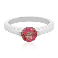 Lotus Flower Topaz Silver Ring