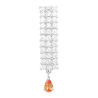 Padparadscha Sapphire Silver Pendant