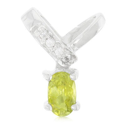 Cuprian Tourmaline Silver Pendant