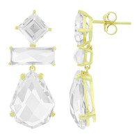 White Quartz Silver Earrings (TPC)