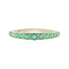 9K Russian Emerald Gold Ring