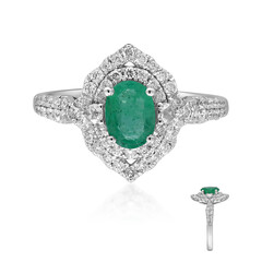 14K AAA Zambian Emerald Gold Ring (CIRARI)