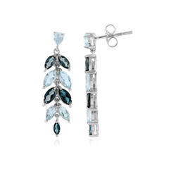 London Blue Topaz Silver Earrings