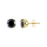Black Spinel Silver Earrings