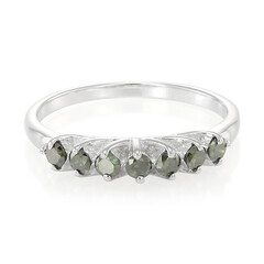 Fancy Diamond Silver Ring
