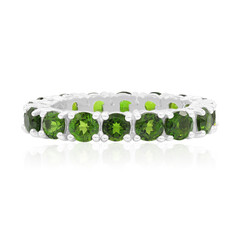 Russian Diopside Silver Ring