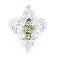 Fancy Tourmaline Silver Ring