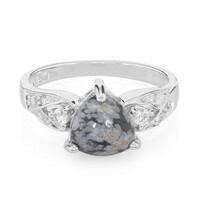Snowflake Obsidian Silver Ring