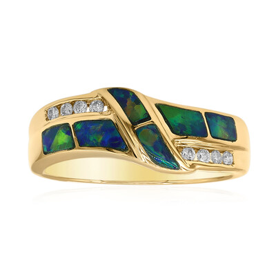 14K Lightning Ridge Black Opal Gold Ring (CIRARI)
