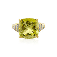 Lemon Quartz Silver Ring