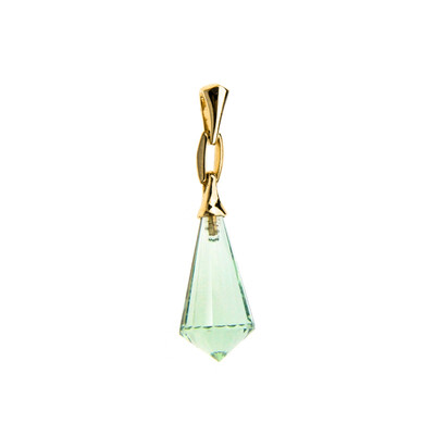 9K Green Amethyst Gold Pendant (dagen)