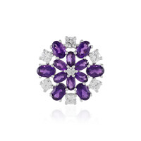 Zambian Amethyst Silver Pendant