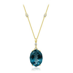 14K London Blue Topaz Gold Necklace