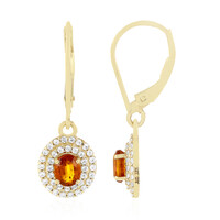 9K Tanzanian Orange Kyanite Gold Earrings