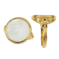 Mother of Pearl Silver Ring