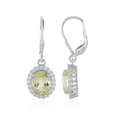 Lemon Quartz Silver Earrings