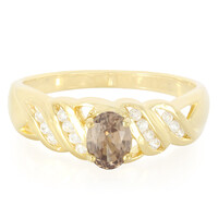 Cinnamon Zircon Silver Ring