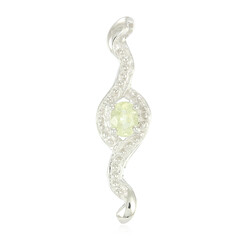 Cuprian Tourmaline Silver Pendant