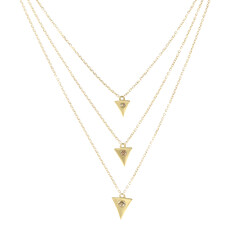 9K I2 Champagne Diamond Gold Necklace (de Melo)