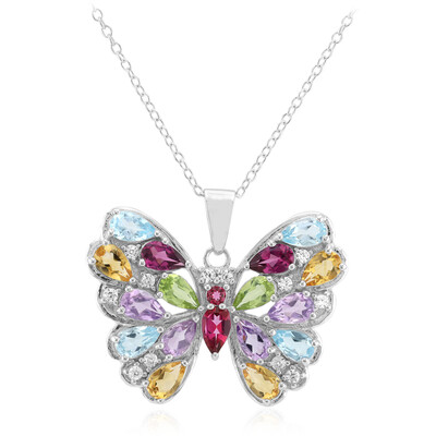 Sky Blue Topaz Silver Necklace