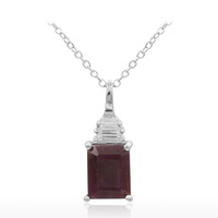 Ruby Silver Necklace