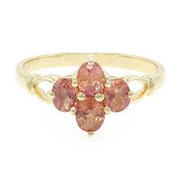 18K Unheated Padparadscha Sapphire Gold Ring (AMAYANI)