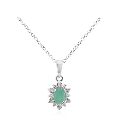 Brazilian Emerald Silver Necklace