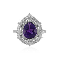 Zambian Amethyst Silver Ring