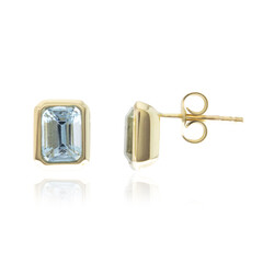 9K Santa Maria Aquamarine Gold Earrings (CUSTODANA)