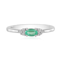 Colombian Emerald Silver Ring