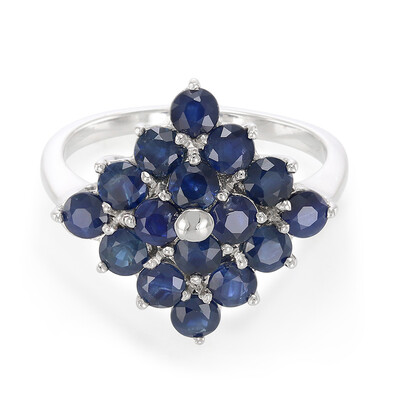 Blue Sapphire Silver Ring