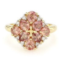 18K Unheated Padparadscha Sapphire Gold Ring (AMAYANI)
