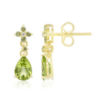 9K Peridot Gold Earrings