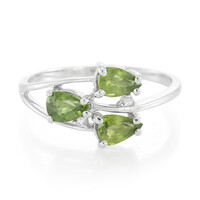 AAA Green Sapphire Silver Ring