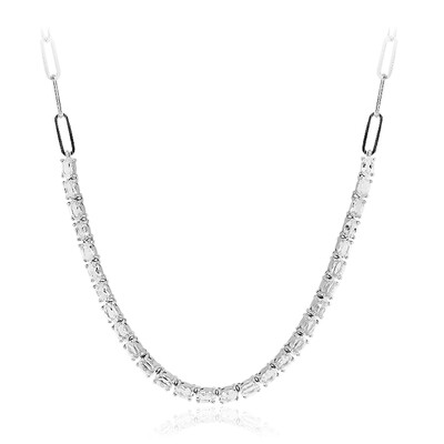 White Topaz Silver Necklace