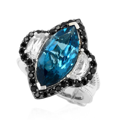 London Blue Topaz Silver Ring (Dallas Prince Designs)