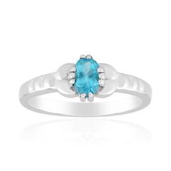 Blue Apatite Silver Ring